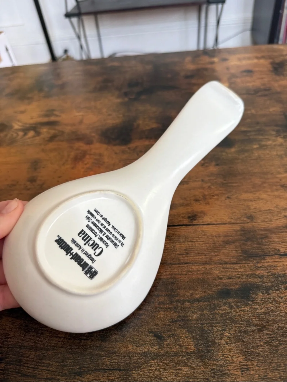 Textured Ceramic Spoon Rest in White - Home Dining bread + butter Cucina